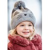 maximo Girls Cat Lined Hat, gray