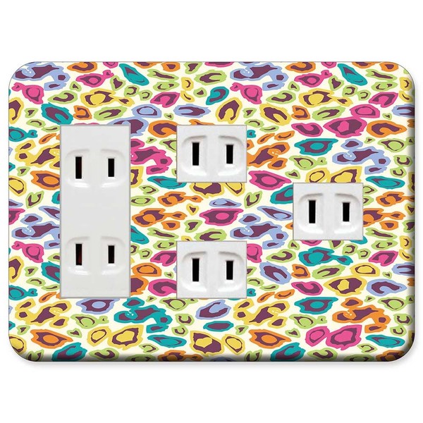Panasonic WN6086W Outlet Plate, Modern Plate, 3 Rows, For 6 Pieces, 3 + 2 + 1 Piece, Outlet Cover, Switch Plate, Colorful Pattern, 50 Design, Made in Japan