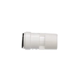 Watts 3501-1012 AquaLock Plastic Series, 1/2" CTS x 3/4" NPT Off-White Lead-Free Polysulfone Male Adapter Connector, O-Ring, Quick Push-to-Connect Design, Tool-Free Installation