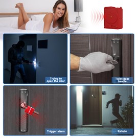 Rerishom Portable Vibration Induction Anti-theft Alarm , 130DB Sound Alarm for Your Security and Privacy , Suitable for Women Men Children Elderly, Good for Home,Apartment,Hotel and Travel