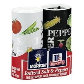Morton McCormick Iodized Salt & Pepper , 5.25 OZ