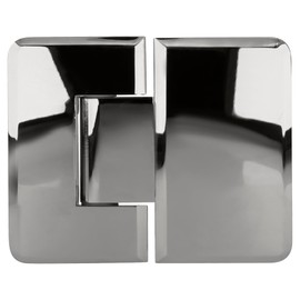 CRL Chrome With Brass Accents Pinnacle 180 Series 180 Degree Glass-to-Glass Standard Hinge