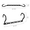 10 space saving hangers, sturdy 5-hole cascading hangers for organizing