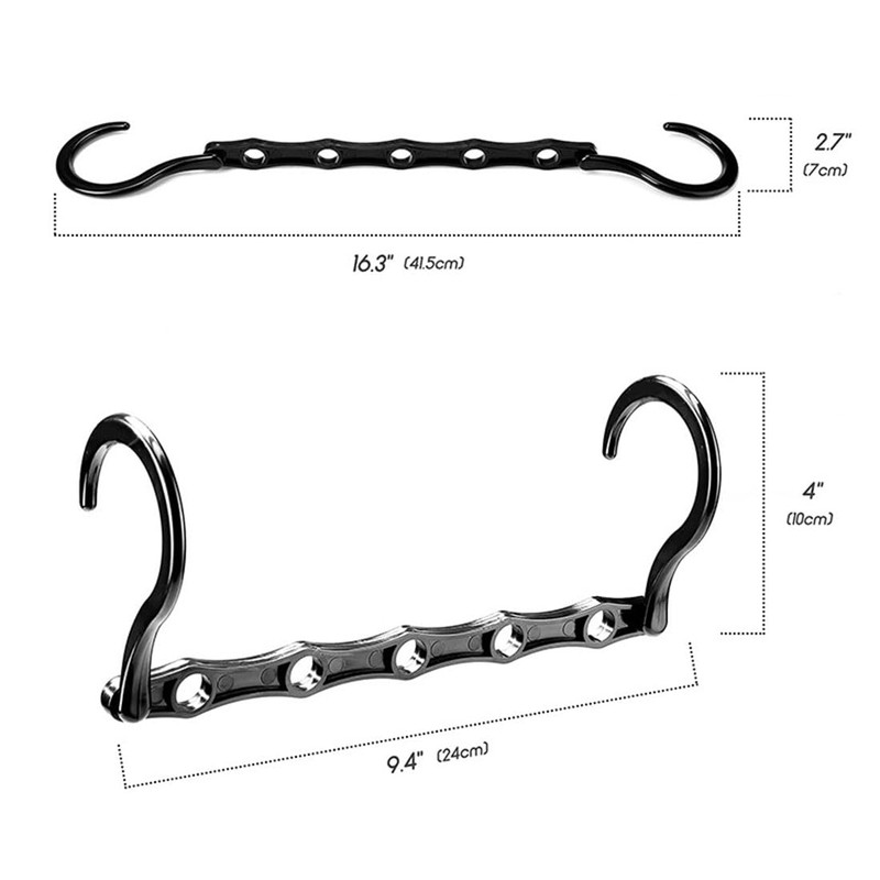 10 space saving hangers, sturdy 5-hole cascading hangers for organizing