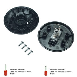 2Pcs Floor Lamp Foot Switch, 3A125VAC Pedal Switch, Round Floor Lamp Inline Switch with Step-on Button,Easy DIY Installation for for LED Light Cord Appliance(Black)