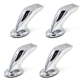 4 x Chrome Metal Sofa Leg Replacement Leg Chairs Wardrobe Feet Strong Chair Leg 120mm