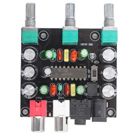 2 Channels Amplification Preamp Board Upgraded HiFi Sound Audio Mixer Board for Amplifier