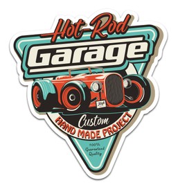 Finest Folia Retro Vintage Aufkleber Sticker Old School Ace Kult Rockabilly (#24 Hit Rod Garage)
