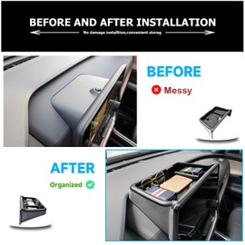 EDBETOS 2024 Grand Highlander Accessories Dashboard Organizer Compatible with 2024 Toyota Grand Highlander Dash Center Console Screen Storage Insert Tray Tissue Sunglasses Holder