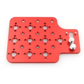 HangTon Universal Cheese Plate Camera Side Mounting 3/8" 1/4" Thread for Sony ARRI Alexa RED DSMC2 Komodo Teradek Vaxis Rig Wireless Receiver (Red)