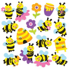 Baker Ross AC812 Bee Foam Stickers (Pack of 120), Assorted, 3.0 cm*15.0 cm*12.0 cm