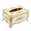 SHOWERORO Creative Decorative Tissue Box Holder Elegant Trimmed Napkin Dispenser for Home Office and Bathroom Removable Design for Easy Access and Replacement