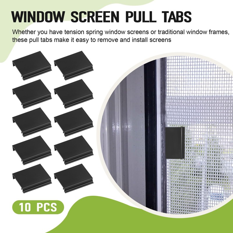 10 Pack Window Screen Pull Tabs, Universal Screen Lift Tabs,