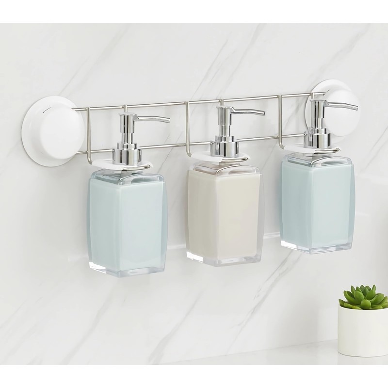 TUANYO 5 Pcs Blue Acrylic Bathroom Accessories Set Complete,Lotion/Soap Dispenser,Soap