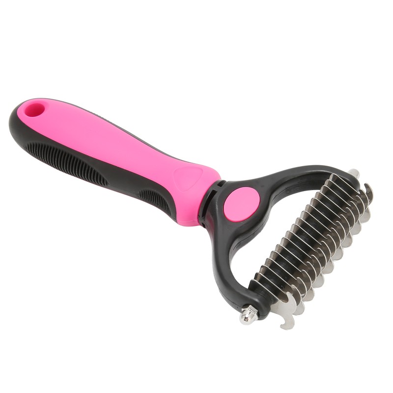Pet Undercoat Rake Double Sided Knots Removal Grooming Massage Dog