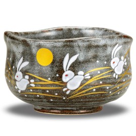 Japanese Matcha Bowl Rabbit KUTANI YAKI(ware)