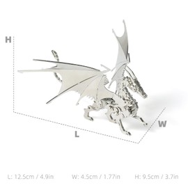 SEBUNAS - Rompecabezas mecánico de metal 3D con dragón ardiente 3D, modelos de metal 3D, modelos mecánicos de montaje fino, regalo o artículo de colección para adultos