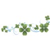 Pretty Lucky Streen of Four Leaf Clovers Vinyl Decal Sticker