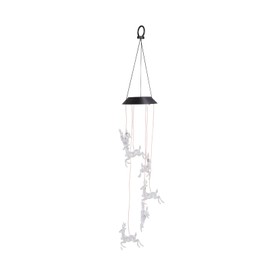 Solar Deer Wind Chimes Colorful Energy Saving Garden Lights for Indoor and Outdoor Decoration