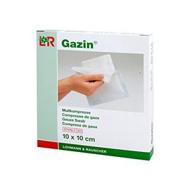 Gazin Gauze Dressings, Sterile, White, Pack of 50 (10 cm x 10 cm)