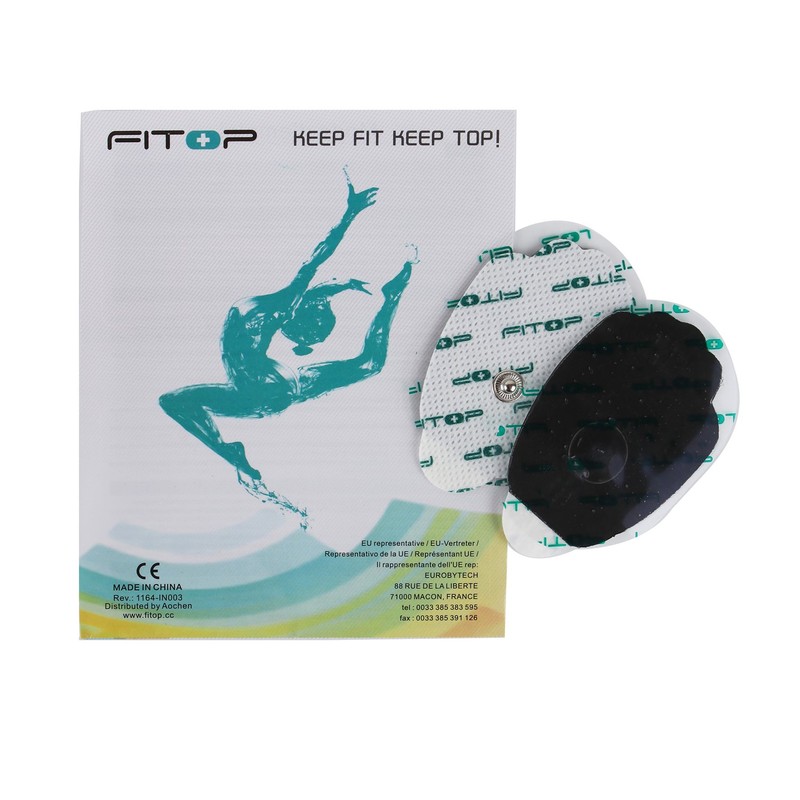 FITOP 20 Pcs TENS EMS Snap On Electrode Pad with