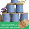 La Fermiere Yogurt Jar lids- 6PC Bamboo Jar Lids for
