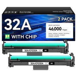 32A CF232A Drum Unit Not Toner 2-Pack Replacement for HP 32A CF232A Imaging Drum Compatible for HP LaserJet Pro MFP M227fdw M227fdn M148fdw M227sdn M203dw M203dn M203d M118dw M148dw M149 Printer Black
