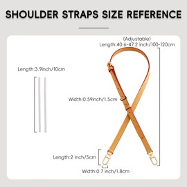 Adjustable Vachetta Leather Replacement Shoulder Strap, Beeswax