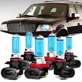 TTDBDAN Headlights Fit For Lincoln Aviator 2003-2005 Halogen Headlight Bulbs,9005/HB3/H10 High Beam+ H11/H8/H9 Low Beam+ 9006 Fog Light Combo,Plug And Play,Pack of 6 (Lincoln Aviator 2003-2005)