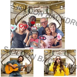 SJOLOON 10X10FT Gorgeous Palace Photography Backdrops Chandelier Indoor Photo Backdrop Vinyl Studio Booth Background 11393