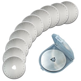 10Pcs 60mm Rotary Cutter Blades Set, Rotary Replacement Blades, Fabric Cutter Rotary Blades, Olfa Fis_kars Replacement Blades for Scrapbooking Sewing, Cutting, Quilting, Arts Crafts