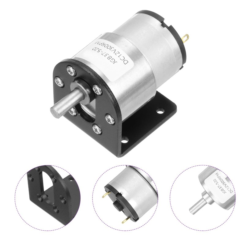 DMiotech Micro DC 12V 300RPM Geared Motor with Bracket Gear