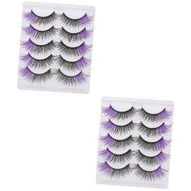 Beavorty 2sets False Eye Lashes Eyelash Extensions Lash Extension Kit Lightweight Easy Application 5pairs*2