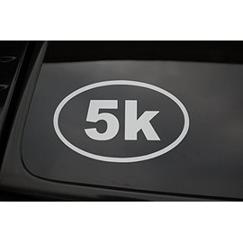 5K Oval Sticker Vinyl Decal Choose Color! Marathon 13.1 26.2 Mens Womens (V148) Jogging Running Run (Orange)
