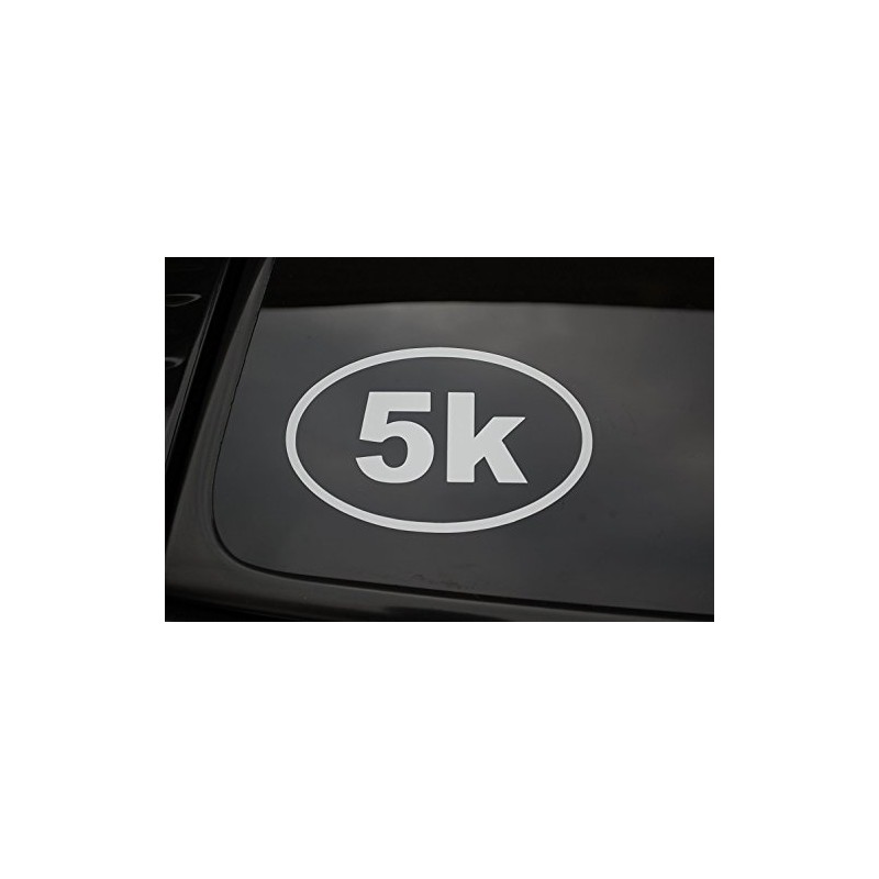 5K Oval Sticker Vinyl Decal Choose Color! Marathon 13.1 26.2