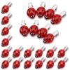 24Pcs Red Ladybug Hair Clips, Fun Mini Animal Bug Hair