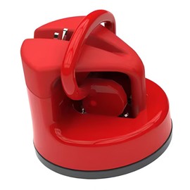 Genérico Afilador de Cuchillos Manual con Ventosa, Piedra de Tungsteno para Afilado eficiente, Sacar Filo Rápido y Seguro, Herramienta de Afilado para Cuchillos de Cocina, Compacto y Portátil (Set 2 piezas)