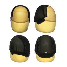 BLICAP Glueless Wig Cap for Making with Adjustable Strap Glueless Silk Swiss Lace Ear to Ear Stretch Wig Caps (Black, Large 23.5inch)