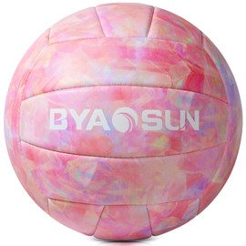 BYAOSUN Volleyball, Beach Volleyball, Soft Volleyball Ball for Indoor, Outdoor, Beach, Size 5 Volleyballs for Beginners, Teenagers, Adults