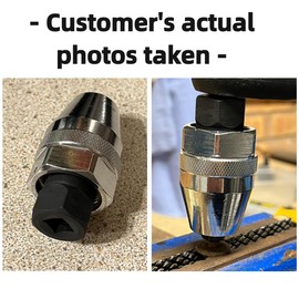 Tissting 3/8in Drive Stud Extractor, Steel Alloy Universal Broken Bolt Remover for 1/4in‑1/2in Rounded Studs Bolt Removal Tool Easy Locking and Remova