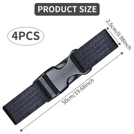 4pcs Child Safety Cupboard Locks, Child Locks for Kitchen Cupboards Fridge Lock Baby Proofing Adjustable Straps for Freeze Door Cupboard Knobs Handles