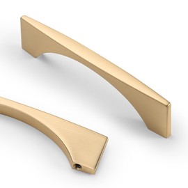 Asidrama 10 Pack 3.75 Inch(96mm) Brushed Brass Kitchen Cabinet Handles, Cabinet Pulls Kitchen Cabinet Hardware for Cupboard Drawer Pulls