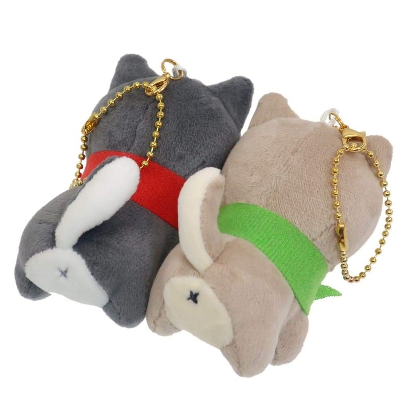 Mascot Key Holder [Nico Nui Pair Plush Ball Chain] Shiba