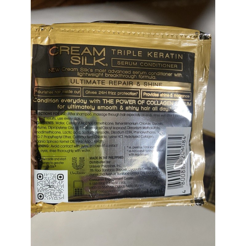 Merry Sun Cream silk Triple Keratin Collagen Serum Conditioner (12pcs)