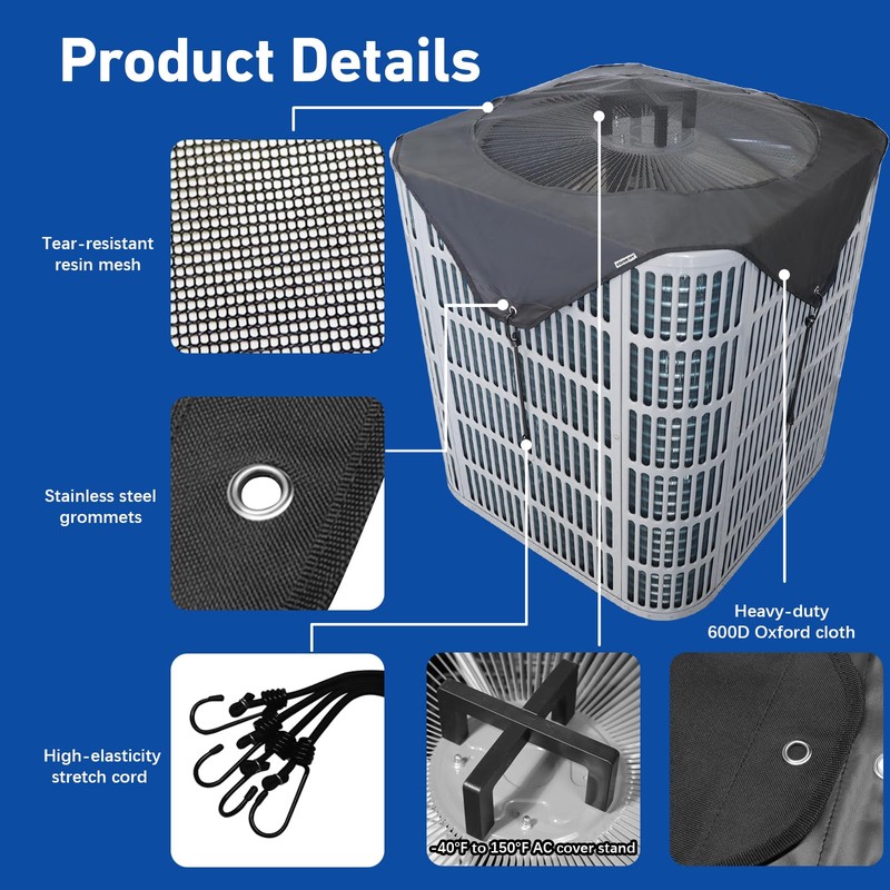 COVERTIFY Central Air Conditioner Covers for Outside with AC Cover