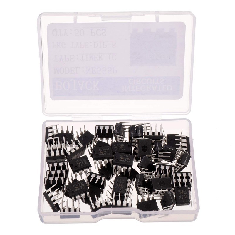 BOJACK NE555 Timer IC NE555P Pulse Generator DIP-8 (Pack of