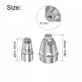 sourcing map 1.1mm P80 Electrode Plasma Cutting Consumable Cutter Torch Nozzle Tips & Plasma Cutting Electrode, for Air Plasma Cutting Machine, 5Pcs