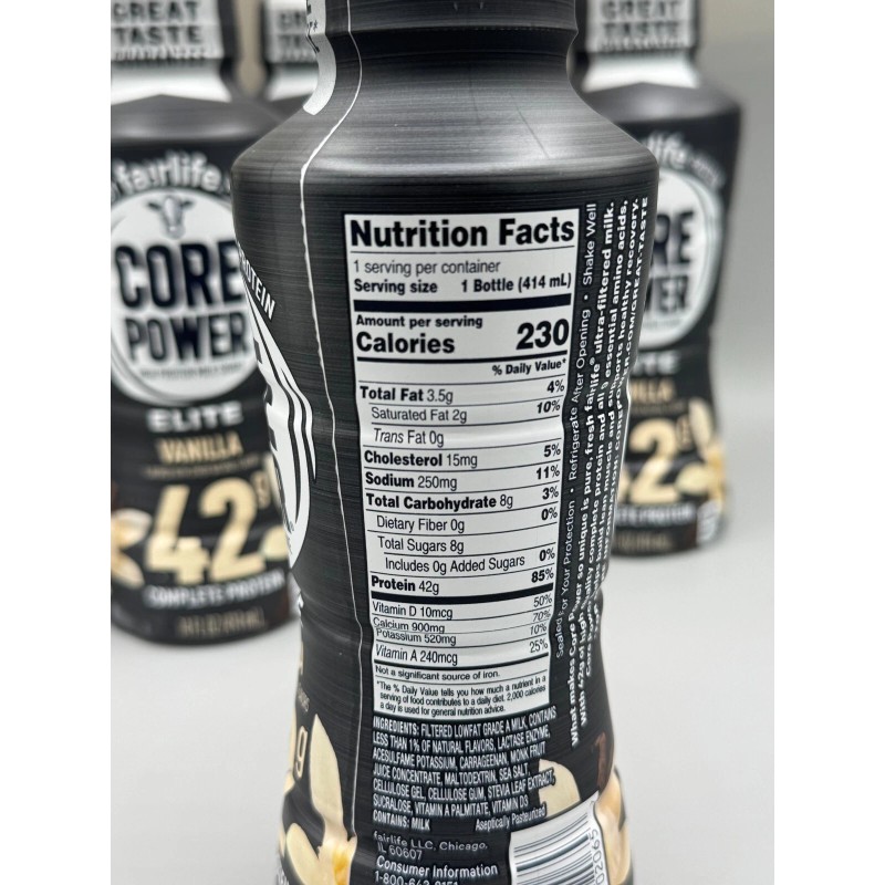 12 PC CASE! Core Power Elite Protein Shake vanilla 42