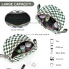 Checkered Crossbody Bag,Black and White Checkered Purse for Women Crescent