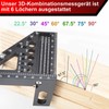 YUENGJGI 3D Multifunctional Angle Gauge, Aluminum Alloy 22.5-90° Miter Gauge,